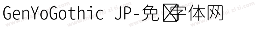 GenYoGothic JP字体转换